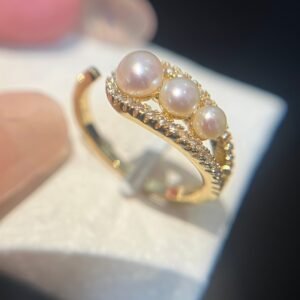 Freshwater Pearl Adjustable Open Ring – Moonlit Grace