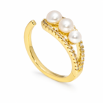 Moonlit Grace Graduated Pearl Ring