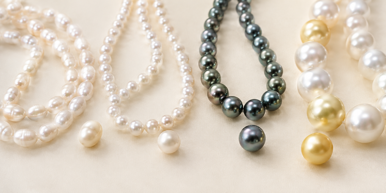 How much do real pearls cost across freshwater, Akoya, Tahitian, and South Sea pearl types