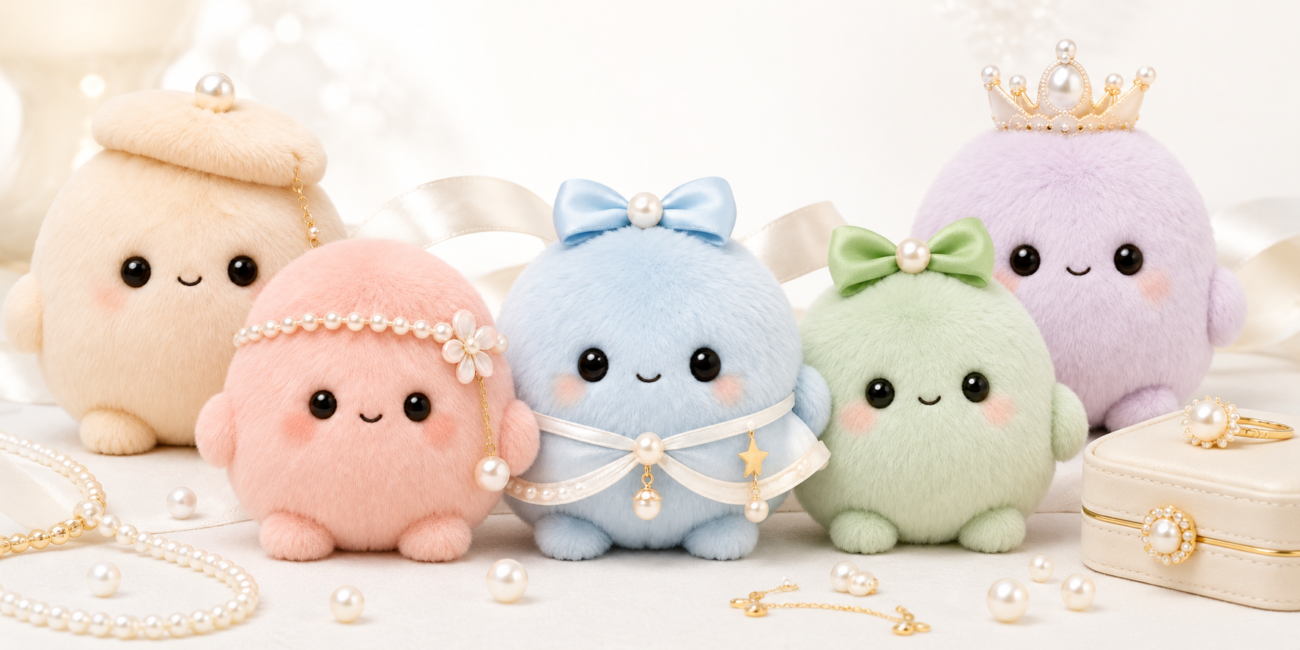 LumiSerene Pearl Buddies representing five emotional meanings