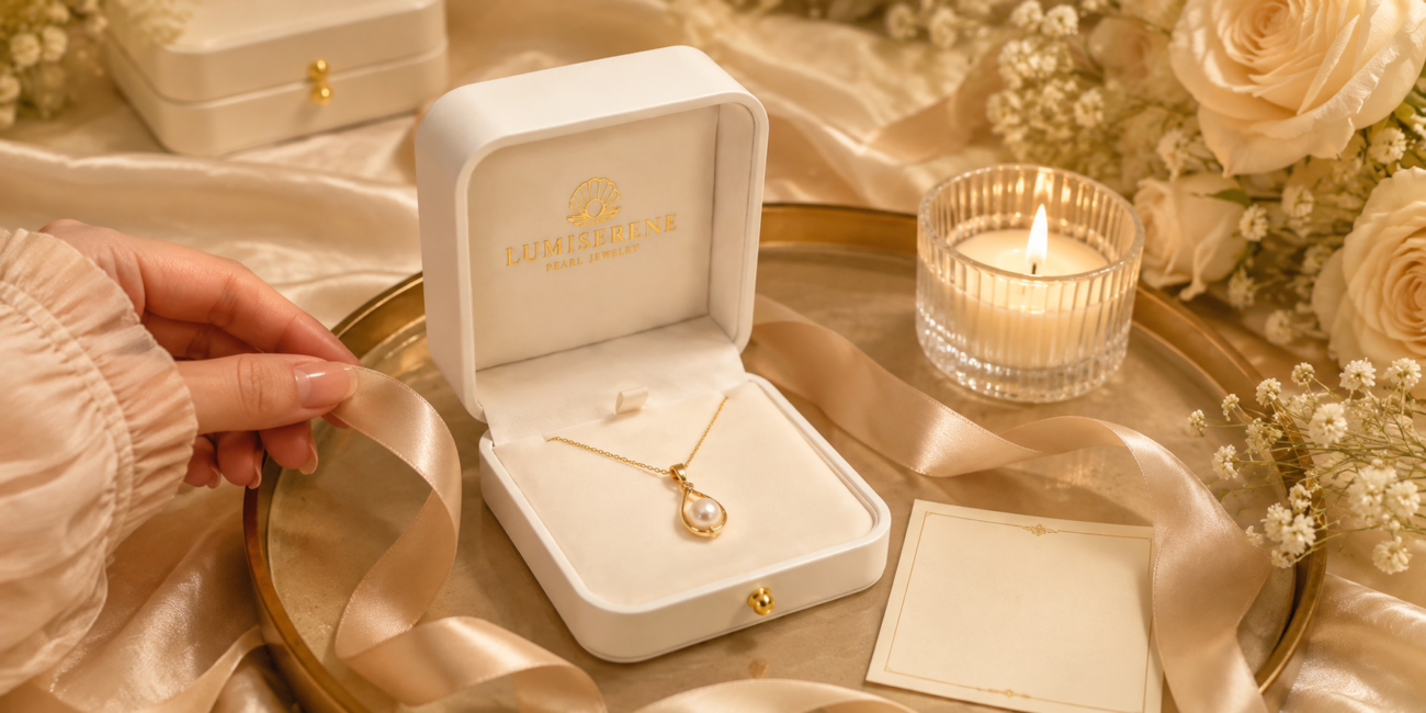 Pearl jewelry gift box for birthdays anniversaries and special moments